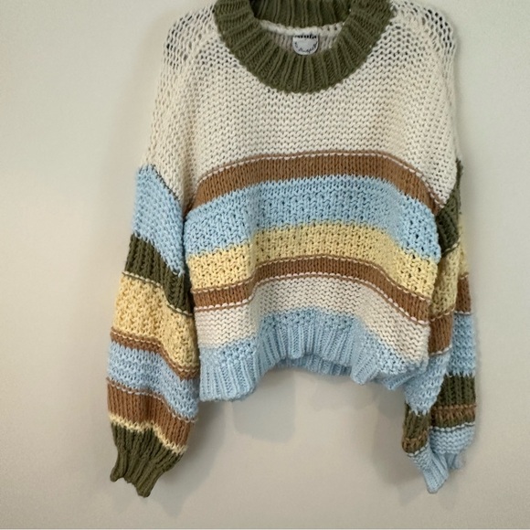 ARULA Colorful Layla Striped Oversized Chunky Knit Sweater Size B (2X) - Picture 2 of 7